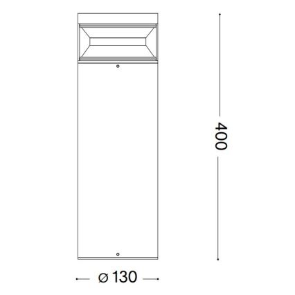 Ideal Lux - LED Kültéri lámpa BOEING LED/14W/230V 40 cm CRI 90 IP65 antracit