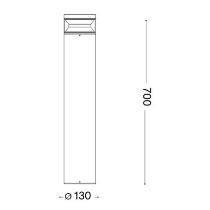 Ideal Lux - LED Kültéri lámpa BOEING LED/14W/230V átm. 70 cm CRI 90 IP65 barna