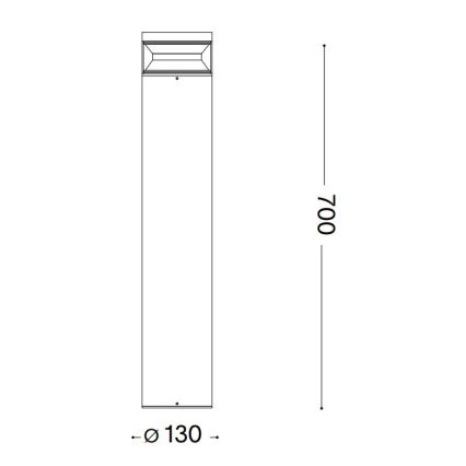 Ideal Lux - LED Kültéri lámpa BOEING LED/14W/230V átm. 70 cm CRI 90 IP65 barna