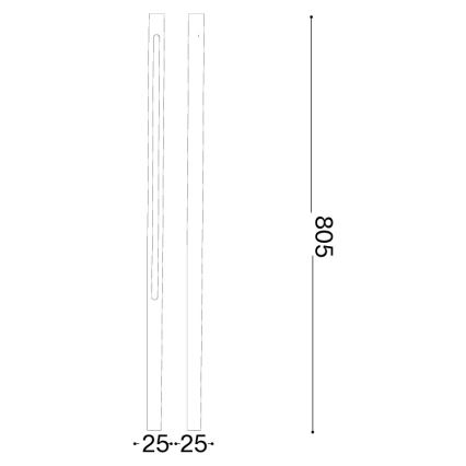 Ideal Lux - LED kültéri lámpa JEDI LED/12W/230V 80 cm CRI 90 IP65 antracit