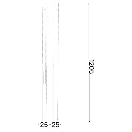 Ideal Lux - LED kültéri lámpa JEDI LED/19W/230V 120 cm CRI 90 IP65 barna