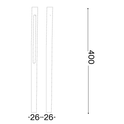 Ideal Lux - LED kültéri lámpa JEDI LED/7W/230V 40 cm CRI 90 IP65 antracit
