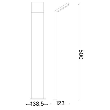 Ideal Lux - LED kültéri lámpa STYLE LED/8,5W/230V 3000K 50 cm CRI 90 IP54 barna