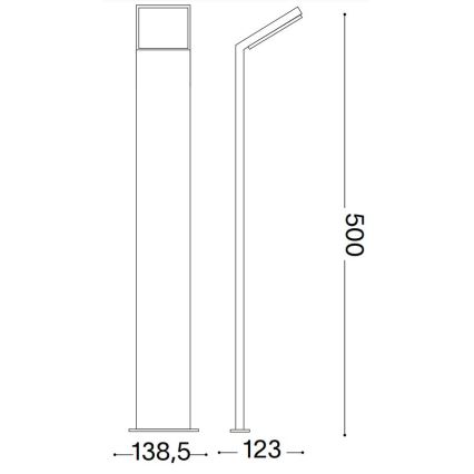 Ideal Lux - LED Kültéri lámpa STYLE LED/8,5W/230V 3000K 50 cm CRI 90 IP54 antracit