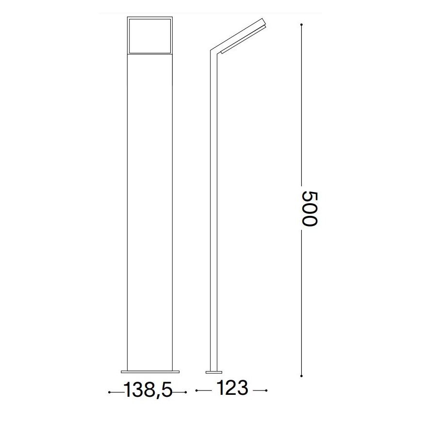 Ideal Lux - LED Kültéri lámpa STYLE LED/8,5W/230V 3000K 50 cm CRI 90 IP54 antracit