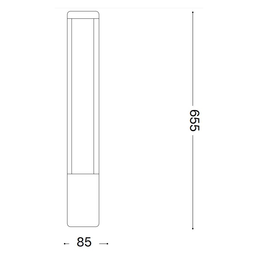 Ideal Lux - LED Kültéri lámpa TIFONE LED/8,5W/230V 65,5 cm IP65 antracit