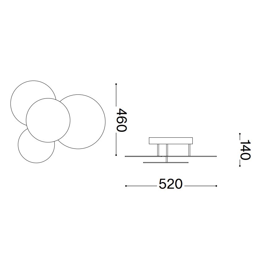 Ideal Lux - LED Mennyezeti lámpa CLOUD LED/33W/230V CRI 90 fehér