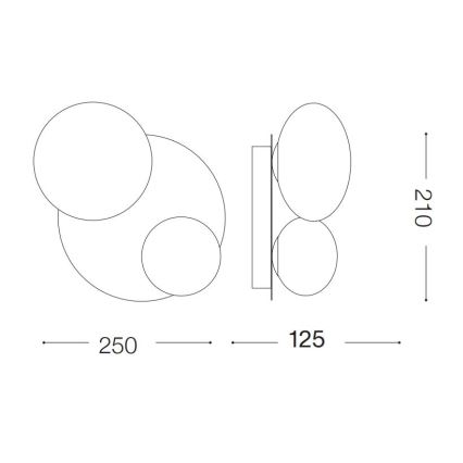Ideal Lux - LED Mennyezeti lámpa NINFEA 2xG9/3W/230V arany