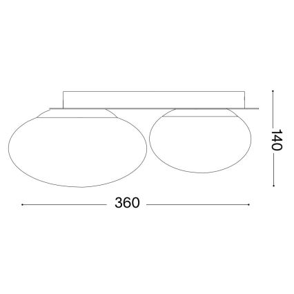 Ideal Lux - LED Mennyezeti lámpa NINFEA 2xGX53/9W/230V fehér