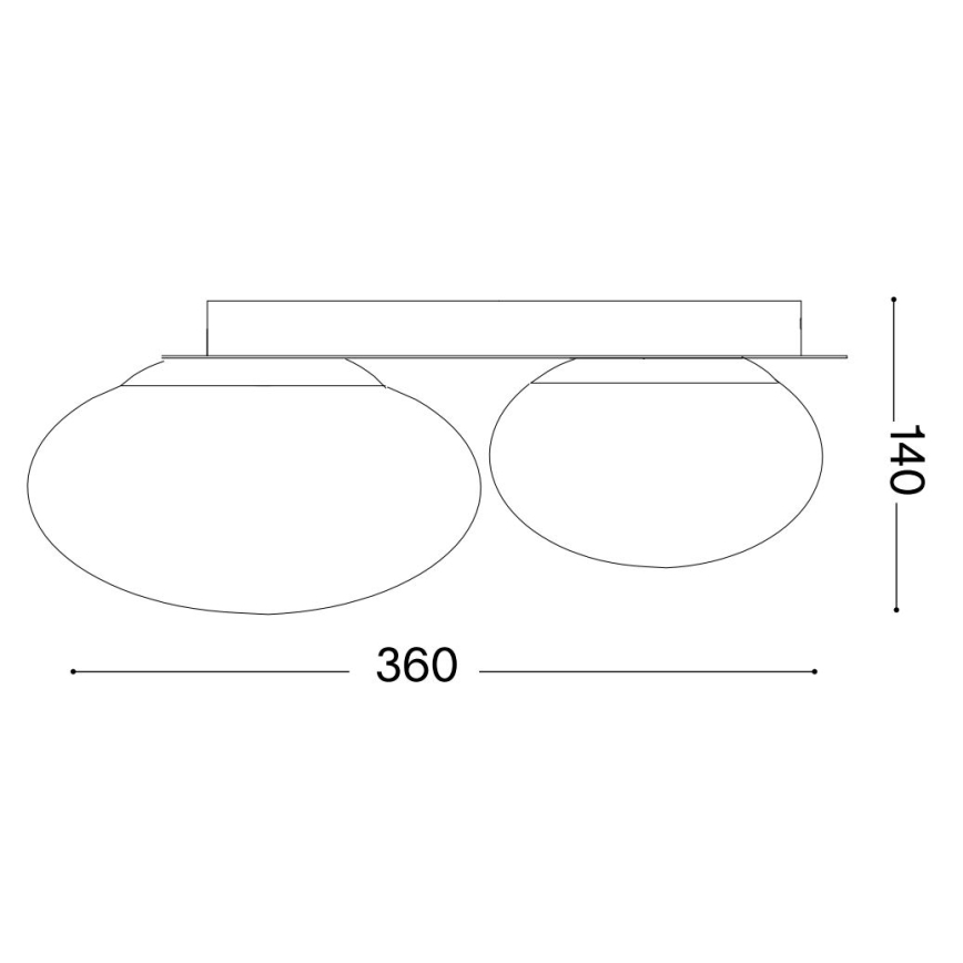 Ideal Lux - LED Mennyezeti lámpa NINFEA 2xGX53/9W/230V fehér