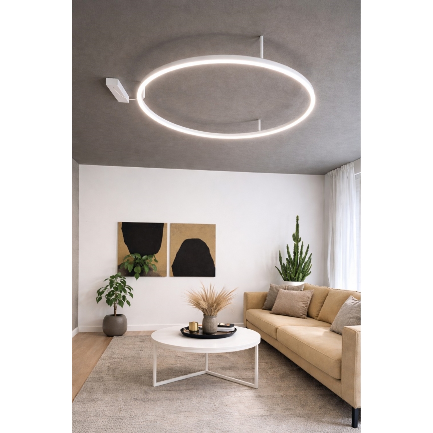 Ideal Lux - LED Mennyezeti lámpa ORACLE S LED/53W/230V 2700K átm. 90 cm fehér