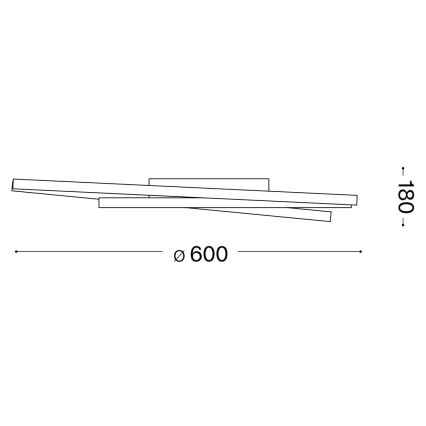Ideal Lux - LED Mennyezeti lámpa OZ LED/47W/230V átm. 60 cm CRI 90 arany