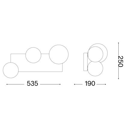 Ideal Lux - LED Mennyezeti lámpa PENTA 3xG9/3W/230V arany