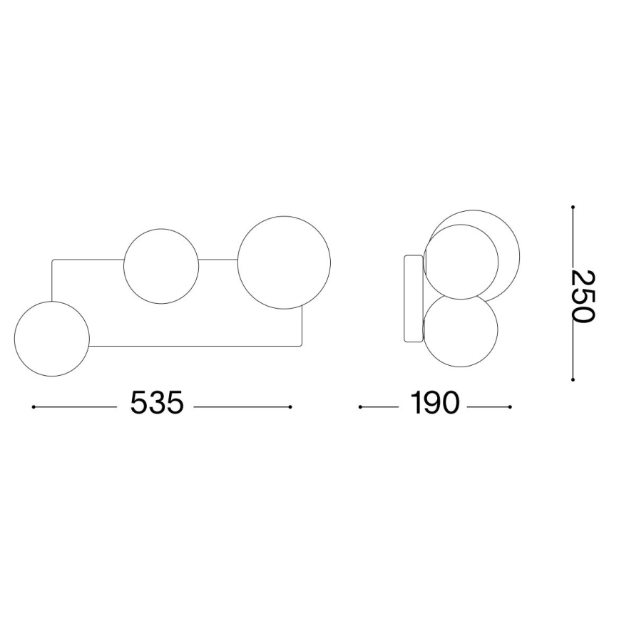 Ideal Lux - LED Mennyezeti lámpa PENTA 3xG9/3W/230V arany