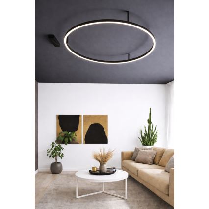 Ideal Lux - LED mennyezeti lámpatest ORACLE SLIM LED/53W/230V 4000K CRI 90 átm. 90 cm fekete