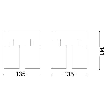Ideal Lux - LED spotlámpa DYNAMITE 4xGU10/7W/230V CRI 90 sárgaréz