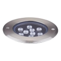 Ideal Lux - LED Taposólámpa FLOOR LED/12W/230V átm. 14 cm CRI 90 IP67 fényezett króm