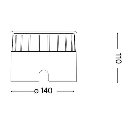 Ideal Lux - LED Taposólámpa FLOOR LED/12W/230V átm. 14 cm CRI 90 IP67 fényezett króm