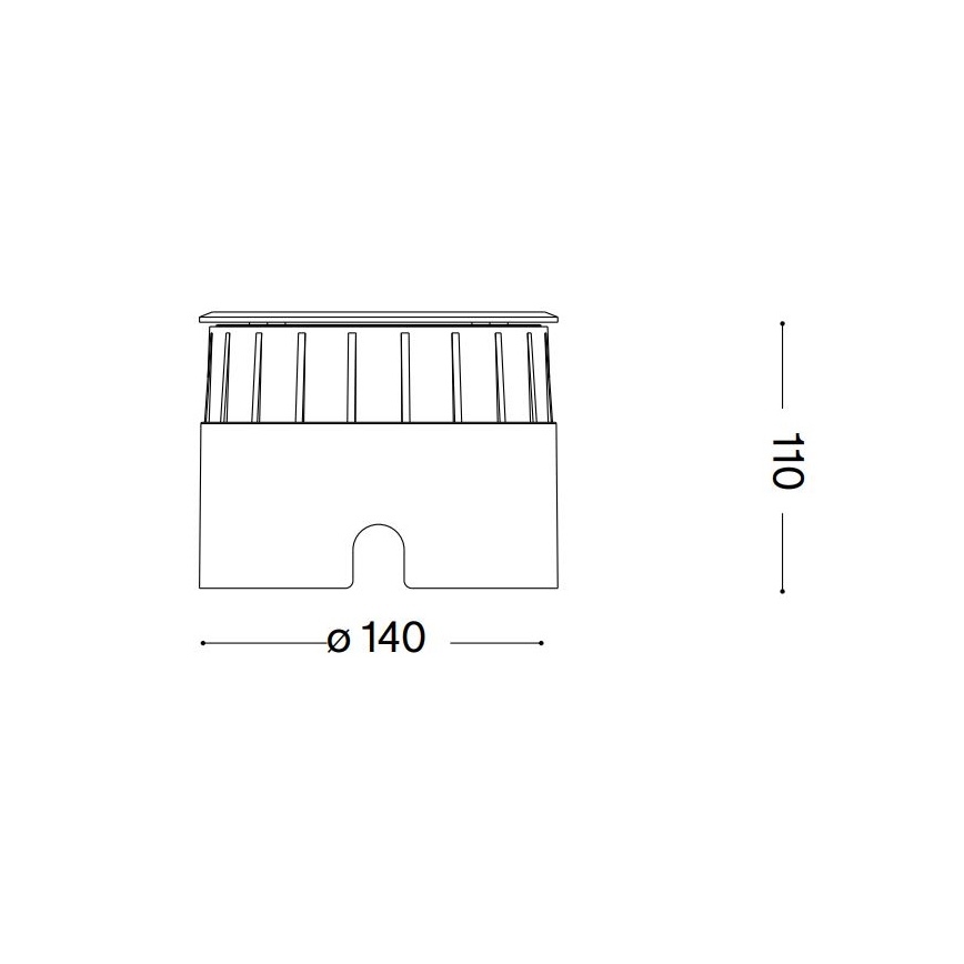 Ideal Lux - LED Taposólámpa FLOOR LED/12W/230V átm. 14 cm CRI 90 IP67 fényezett króm