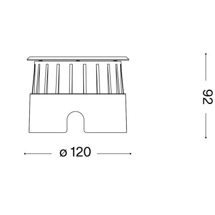 Ideal Lux - LED Taposólámpa FLOOR LED/6W/230V átm. 12 cm CRI 90 IP67 fényezett króm