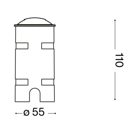 Ideal Lux - LED Taposólámpa ROCKET LED/2W/24V CRI 90 IP68 matt króm