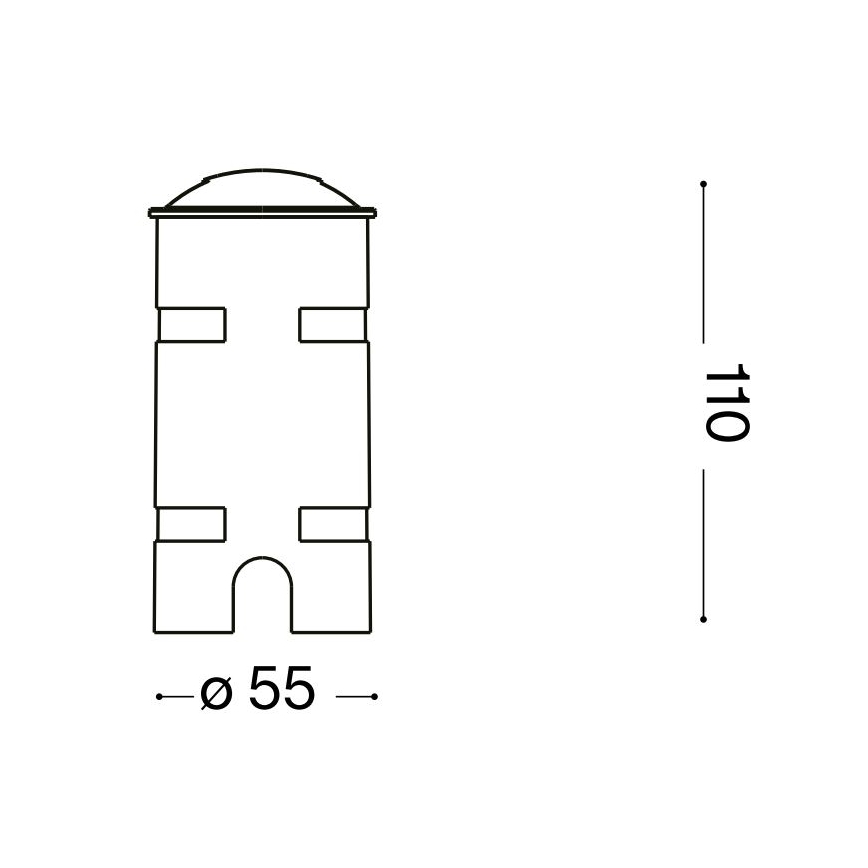 Ideal Lux - LED Taposólámpa ROCKET LED/2W/24V CRI 90 IP68 matt króm