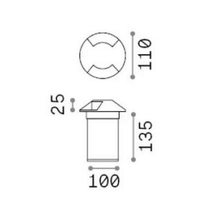 Ideal Lux - LED Taposólámpa ROCKET LED/3W/230V CRI 90 IP65 matt króm