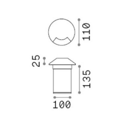Ideal Lux - LED terhelhető lámpatest ROCKET LED/3W/230V CRI 90 IP67 matt króm