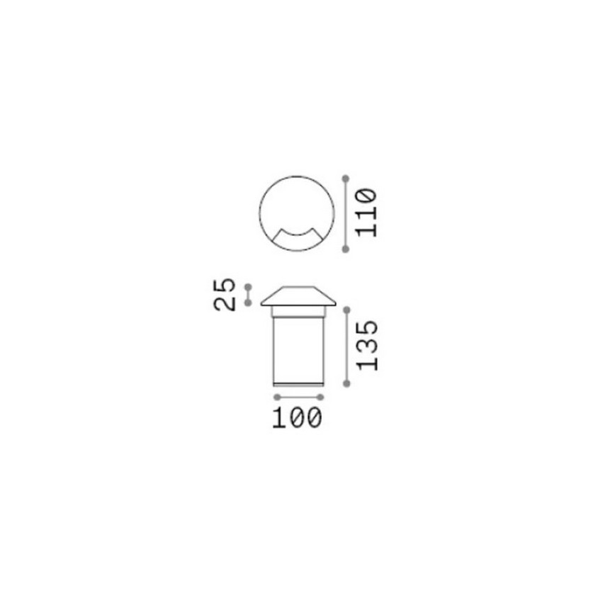 Ideal Lux - LED terhelhető lámpatest ROCKET LED/3W/230V CRI 90 IP67 matt króm