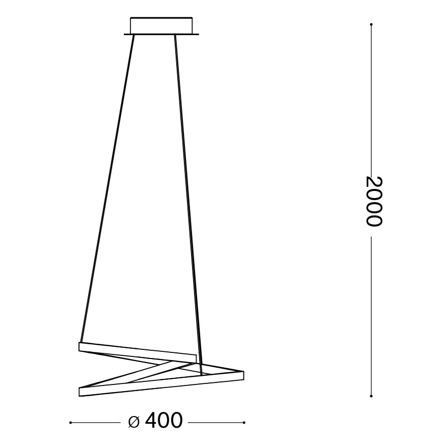 Ideal Lux - LED zsinóros csillár OZ LED/38W/230V Ø 40 cm CRI 90 aranyszínű