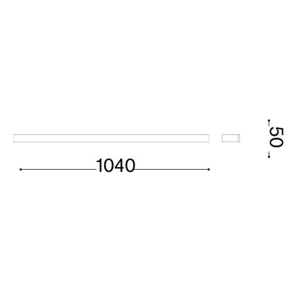 Ideal Lux - LED kültéri fali lámpatest LINEA LED/20W/230V CRI 90 104 cm IP54 antracit