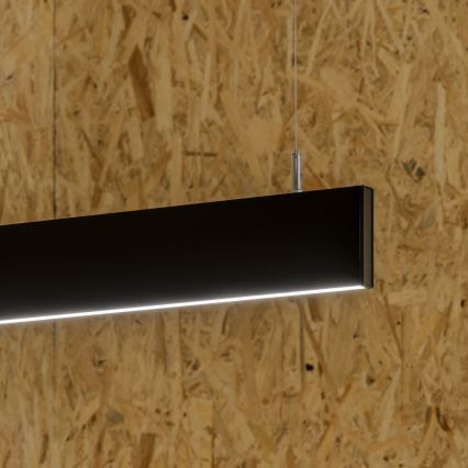 Ideal Lux - LINUS kábeles LED csillár, 32 W, 230 V, 4000 K, CRI 90, 120 cm, fekete