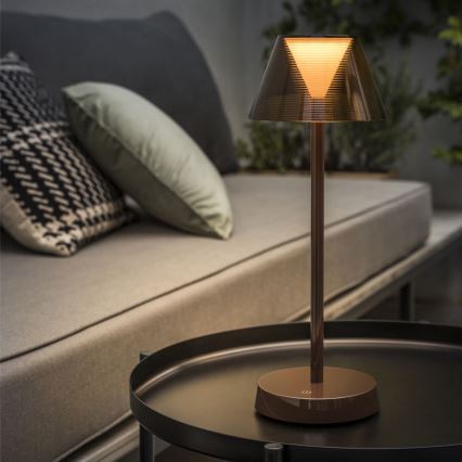 Ideal Lux - LED érintőkapcsolós dimmelhető lámpa LOLITA LED/2,8W/5V 2200 mAh IP54 barna