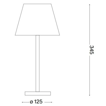 Ideal Lux - LED érintőkapcsolós dimmelhető lámpa LOLITA LED/2,8W/5V 2200 mAh IP54 barna