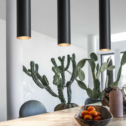 Ideal Lux - LOOK LED függeszték kábellel, 1xGU10/7W/230V, CRI 90, átm. 6 cm, fekete
