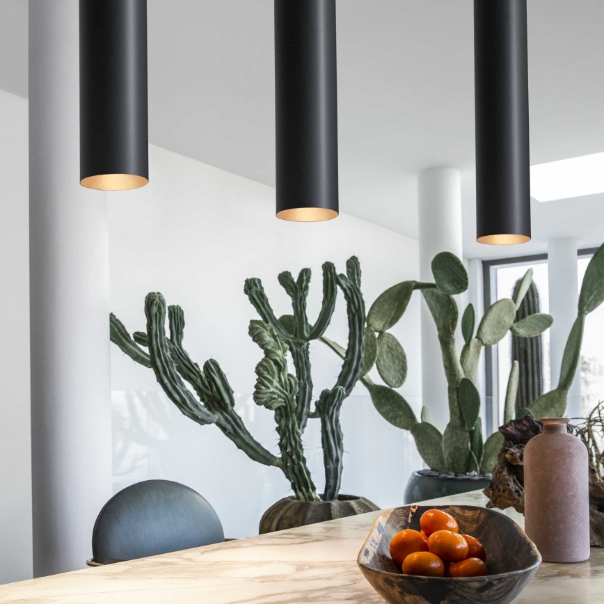Ideal Lux - LOOK LED függeszték kábellel, 1xGU10/7W/230V, CRI 90, átm. 6 cm, fekete