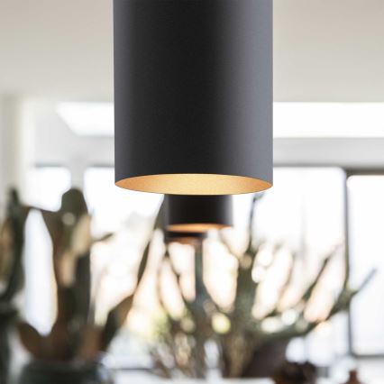 Ideal Lux - LOOK LED függeszték kábellel, 1xGU10/7W/230V, CRI 90, átm. 6 cm, fekete