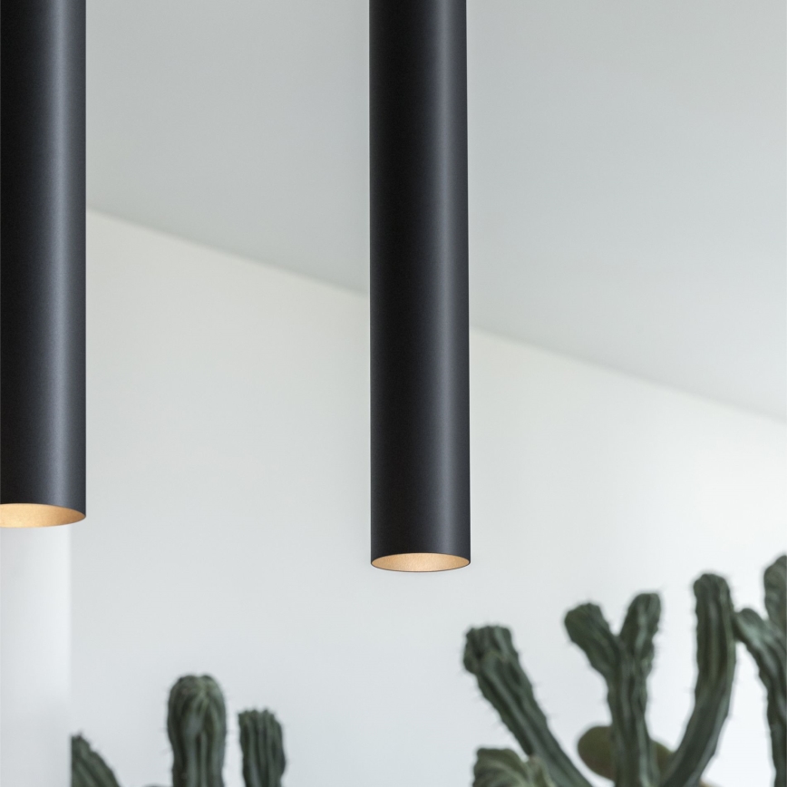 Ideal Lux - LOOK LED függeszték kábellel, 1xGU10/7W/230V, CRI 90, átm. 6 cm, fekete