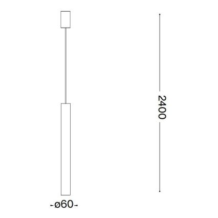Ideal Lux - LOOK LED függeszték kábellel, 1xGU10/7W/230V, CRI 90, átm. 6 cm, fekete