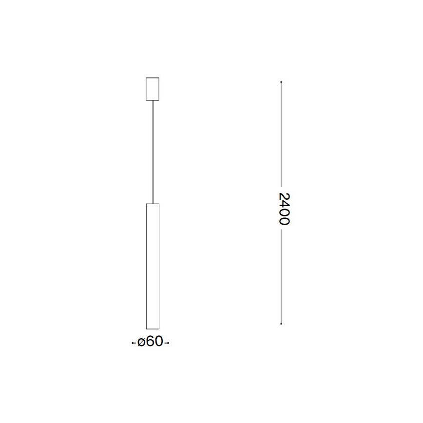 Ideal Lux - LOOK LED függeszték kábellel, 1xGU10/7W/230V, CRI 90, átm. 6 cm, fekete