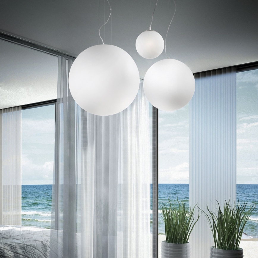 Ideal Lux - MAPA kábeles csillár 1xE27/42W/230V átm. 50 cm fehér