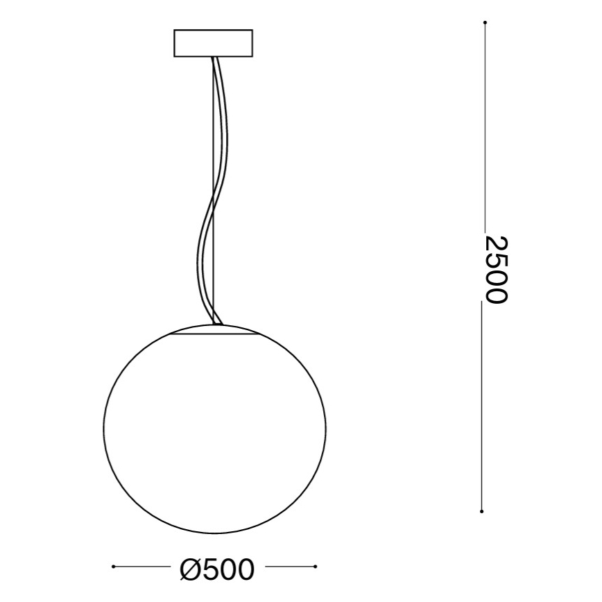 Ideal Lux - MAPA kábeles csillár 1xE27/42W/230V átm. 50 cm fehér