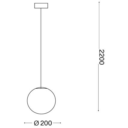 Ideal Lux - MAPA kábeles függőlámpa 1xE27/42W/230V Ø 20 cm fehér