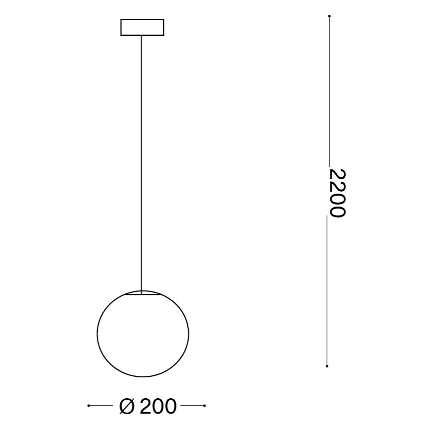 Ideal Lux - MAPA kábeles függőlámpa 1xE27/42W/230V Ø 20 cm fehér