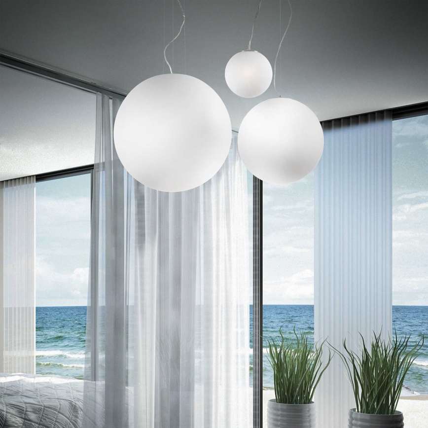 Ideal Lux - MAPA kábellel függesztett csillár, 1x E27/42W/230V, átm. 30 cm, fehér