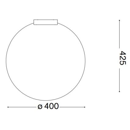 Ideal Lux - Mennyezeti lámpa CARTA 1xE27/25W/230V átm. 40 cm fehér