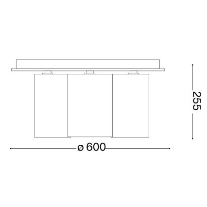 Ideal Lux - Mennyezeti lámpa DAISY 6xE27/52W/230V átm. 60 cm arany/fehér