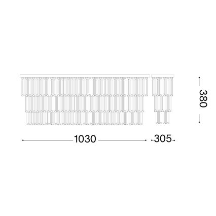 Ideal Lux - Mennyezeti lámpa MARTINEZ 8xE14/40W/230V arany