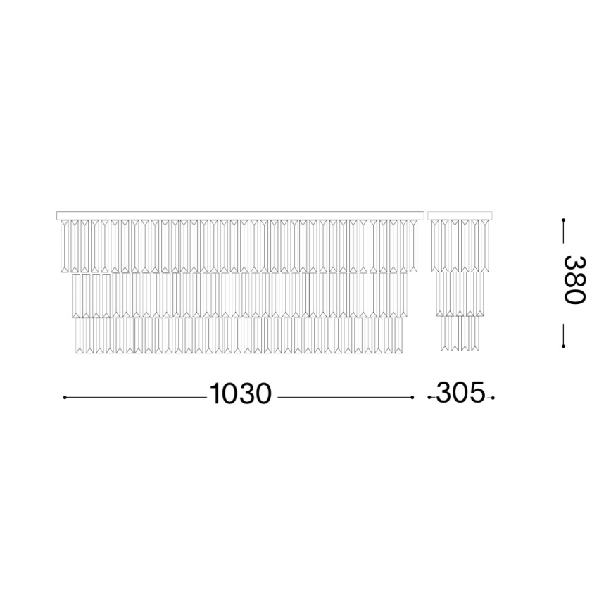 Ideal Lux - Mennyezeti lámpa MARTINEZ 8xE14/40W/230V arany
