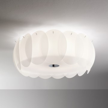 Ideal Lux - Mennyezeti lámpa OVALINO 8xE27/60W/230V átm. 53,5 cm fehér